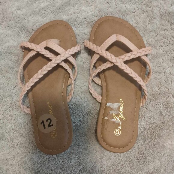 Pink leather thong sandals - Never worn - Picture 4 of 4